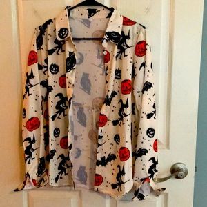 Halloween button down shirt
